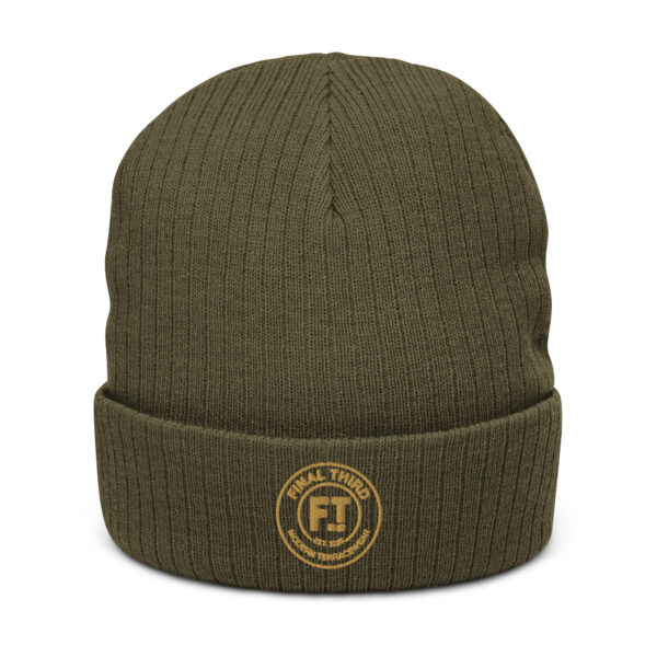 Final Third Core Knit Beanie – Terrace Football Winter Hat with Crest Patch - Image 3