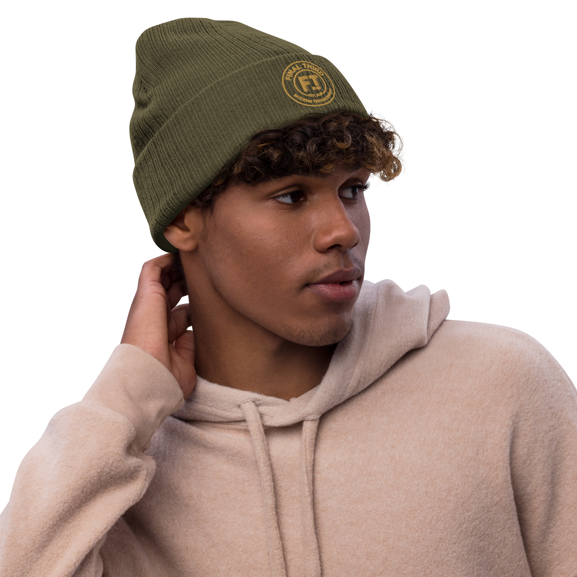 Final Third Core Knit Beanie – Terrace Football Winter Hat with Crest Patch