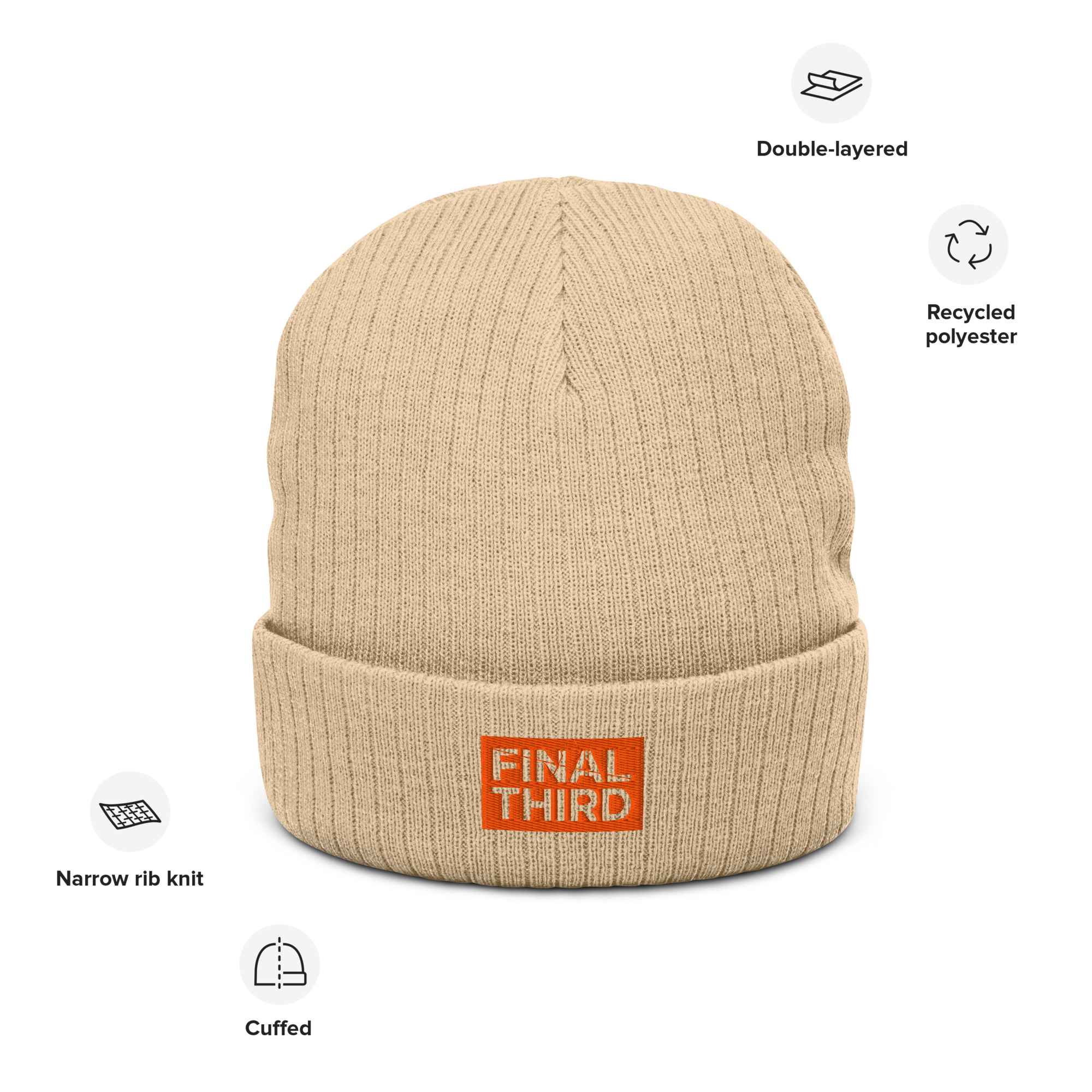 The Away Days Ribbed Knit Beanie - Image 7